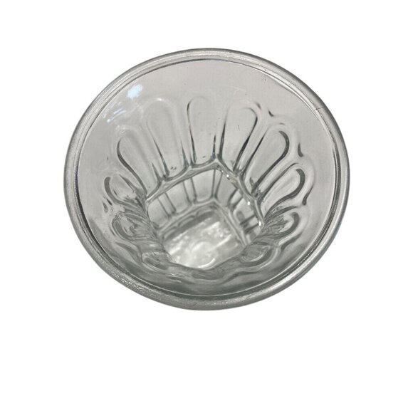 Vintage Clear Glass Vase With Embossed Textured Design For Home Decor Or Floral - Picture 4 of 6